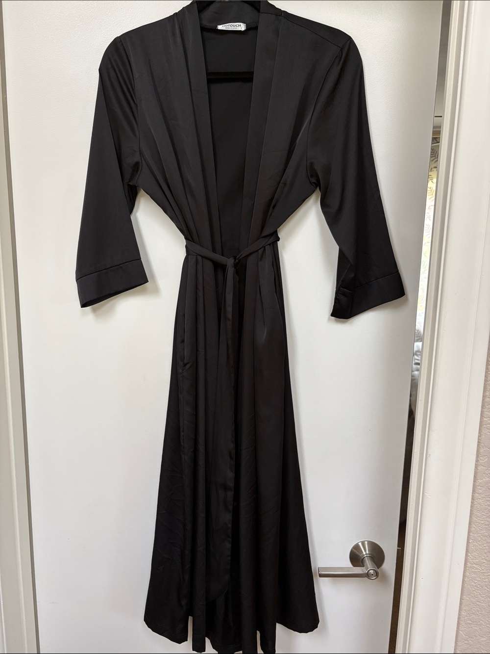 Amazon Black Satin Robe - Women Intimates & Sleepwear